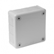 „90” Surface-mounted box with rubber glands 12-inlet 98x98x42mm IP55 lid for 4 screws gray