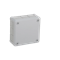 „90” Surface-mounted box with rubber glands 12-inlet 98x98x42mm IP55 lid for 4 screws gray