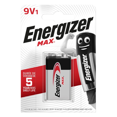 9V / 6LR61 alkalická baterie Energizer MAX 9V