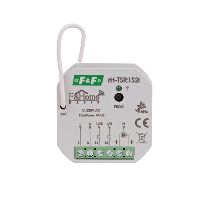 A three-state relay with a double transmitter (roller shutter controller) with a switching power supply