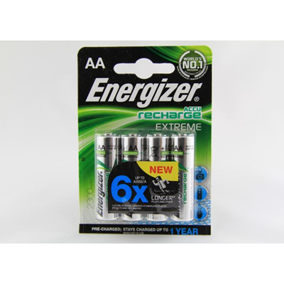 AA / HR6 / NH15-2300 Batería Ni-MH Energizer ACCU RECHARGE EXTREME 1.2V 2300mAh 4uds