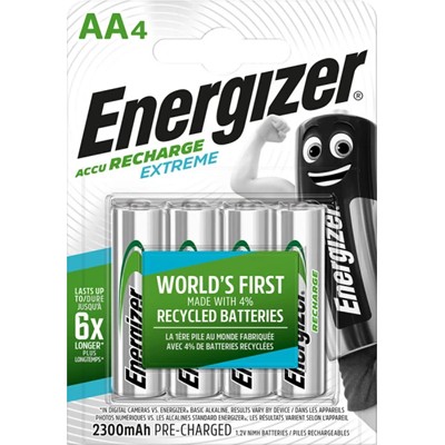 AA / HR6 / NH15-2300 Batería Ni-MH Energizer ACCU RECHARGE EXTREME 1.2V 2300mAh 4uds