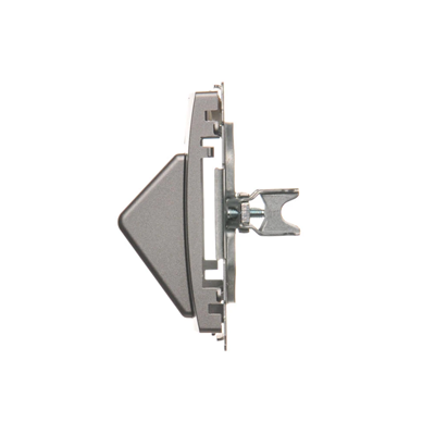 Abdeckung der Telefonbuchse auf Keystone-Doppeldiagonale mit Schreibfeld inox (metallic)