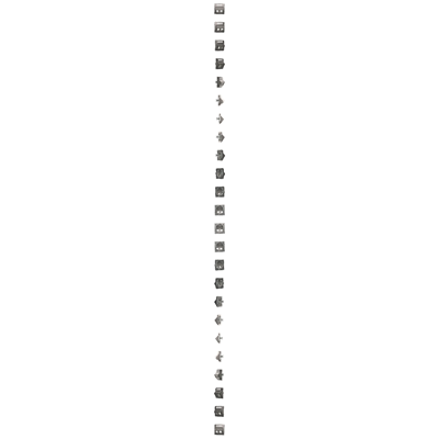 Abdeckung der Telefonbuchse auf Keystone-Doppeldiagonale mit Schreibfeld inox (metallic)
