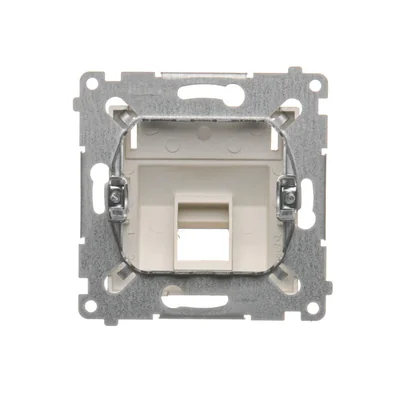 Abdeckung der Telefonbuchse auf Keystone Einzeldiagonale mit Beschreibungsfeld (Modul) Gold (Metallic)