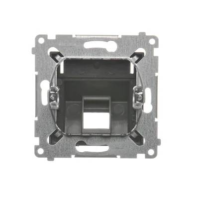 Abdeckung der Telefonbuchse auf Keystone Einzeldiagonale mit Beschriftungsfeld (Modul) anthrazit (metallic)