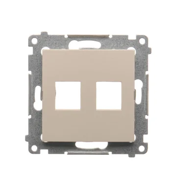 Abdeckung für Datenkommunikationsbuchsen am Keystone Flat Double (Modul), creme
