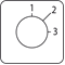 Abmessungen des Nockenschalters Harmony K Legend: 45 x 45 mm