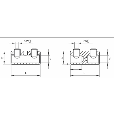 Abnehmbarer Aluminium-Schraubverbinder SPSRN-6-35-SN (für 6-35 mm2 RE-, 6-25 mm2 RM-Leiter)