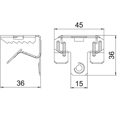 Abrazadera de soporte SCUIT 7-13 M6 con rosca interna M6
