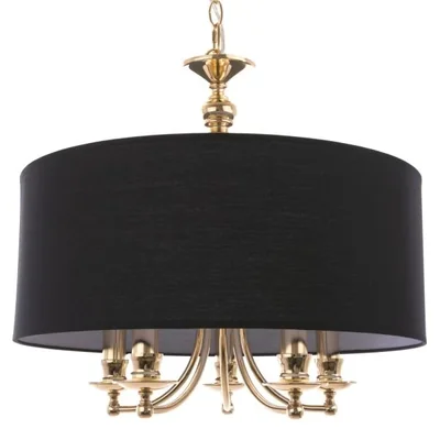 ABU DHABI Lampada a sospensione E14 IP20 nera e oro