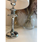 ABU DHABI Table lamp E27 IP20 chrome with white lampshade