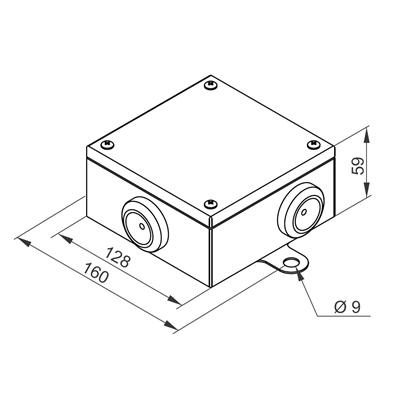 Abzweig- und Anschlussdose aus Metall PMO2(5/6)
