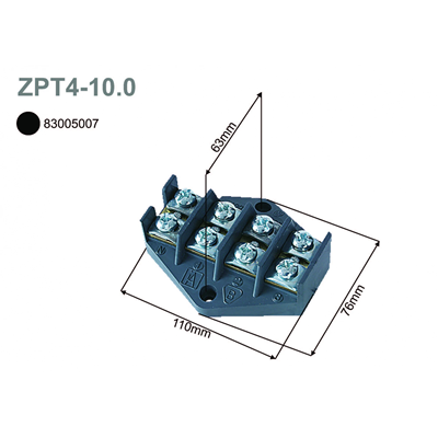 Abzweigplatte 10 mm2 5 Spuren
