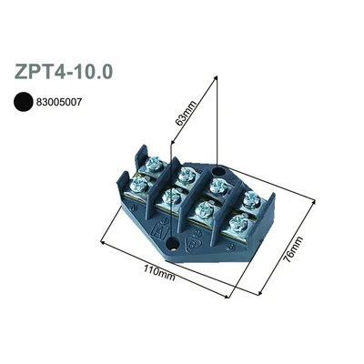 Abzweigplatte 10 mm2 5 Spuren