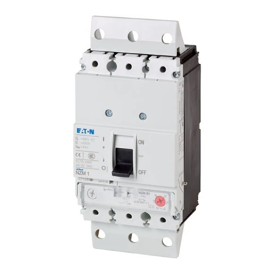 AC breaker, 3-pole, 100A, 25kA, plug, short-circuit protection