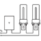 Accesorios para lámparas fluorescentes ST 151 GRP 40-22W W,