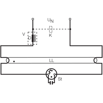 Accessoires pour lampes fluorescentes ST 111 GRP 4-65W;80W W,