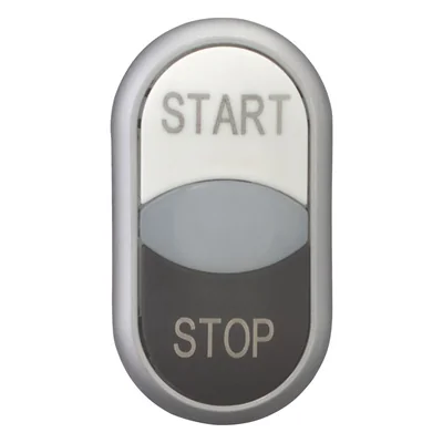 Accionamiento de doble botón con retorno por resorte, arranque blanco, parada negro, M22-DDL-WS-GB1/GB0