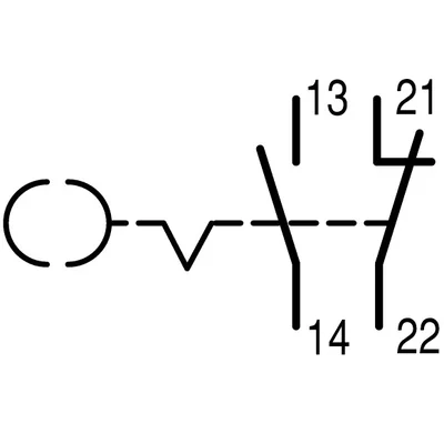 Accionamiento del interruptor de llave 1Z1R 2 p, M22-WRS/K11