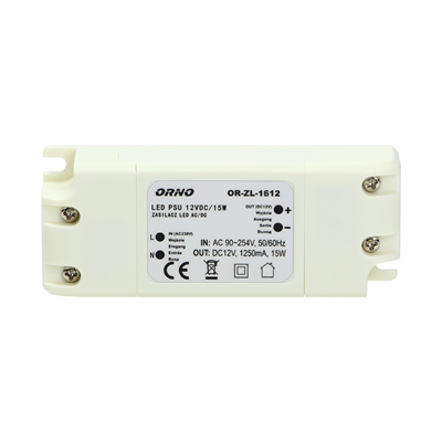 AC/DC LED zdroj, 15W, IP20