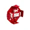 Achteckige Brandschutzdose E90 3x2x4mm2 115x28x123mm rot