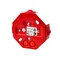 Achteckige Brandschutzdose E90 3x2x4mm2 115x28x123mm rot