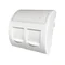 Adaptador 45x45 2xRJ45 con tapas antipolvo (convexas redondeadas) ALANTEC