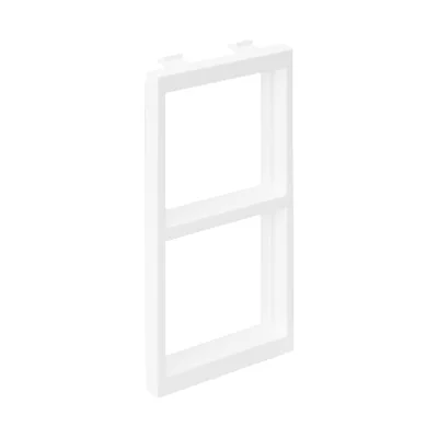 Adaptador CIMA para 2 módulos K45 (45x45mm) en horizontal, blanco puro