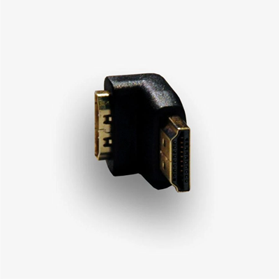 Adaptador HDMI F/HDMI M, en ángulo, 90 grados