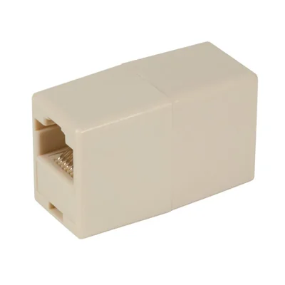 Adaptador modular con carcasa de plástico para 2 conectores RJ45 UTP