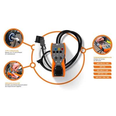 Adaptador para probar estaciones de carga de vehículos eléctricos EVSE-01