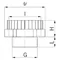 Adaptateur en polyamide M16-M20
