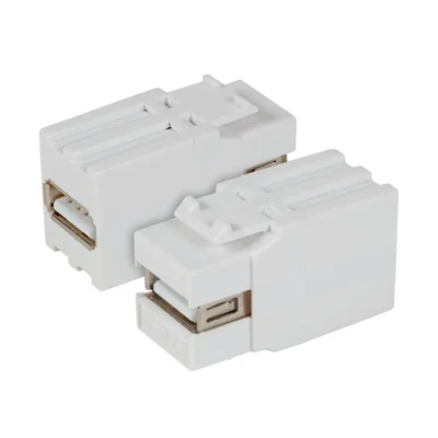 Adaptateur USB 2.0 Type A-A Keystone Snap-In Blanc