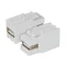 Adaptateur USB 2.0 Type A-A Keystone Snap-In Blanc