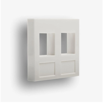 Adapter 45x45 2xRJ45, 12, white