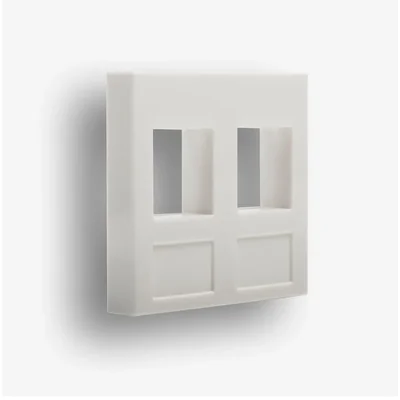 Adapter 45x45 2xRJ45, 12, white