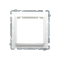 Adapter (adapter) for 45x45 mm standard accessories. Mounting to the box with clips and screws, white
