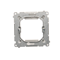 Adapter (adapter) for 45x45 mm standard accessories. Mounting to the box with clips and screws, white