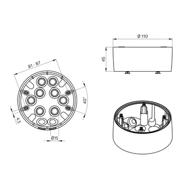 Adapter do montażu natynkowego IP54 PD4N H
