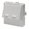 Adapter dwumodułowy podwójny kątowy 2xRJ45