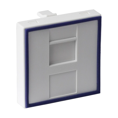 Adapter dwumodułowy prosty 45x45mm dla 1xRJ45 lub 1xRJ12