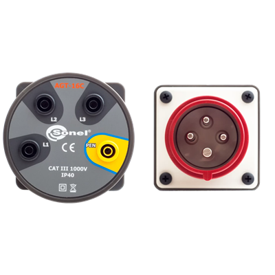 Adapter gniazd trójfazowych 16A AGT-16C 4 styki