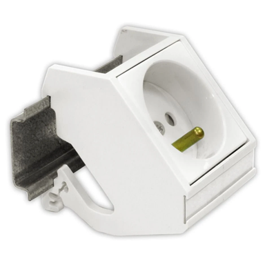 Adapter na szynę DIN do gniazd 22,5x45 2M (45x45) komputerowych i zasilających