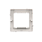Adaptér pro standardní vybavení 45 × 45 mm. Montáž do krabice pomocí šroubů; matná stříbrná