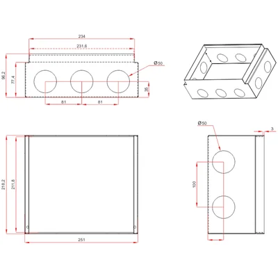 Adaptive Bodenkastenbasis für Betonestrich, passend für ALANTEC PP005 Box