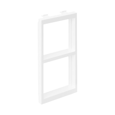 Adattatore CIMA per 2 moduli K45 (45x45mm) in orizzontale, bianco puro