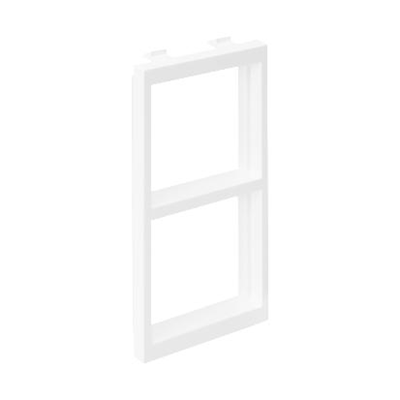 Adattatore CIMA per 2 moduli K45 (45x45mm) in orizzontale, bianco puro