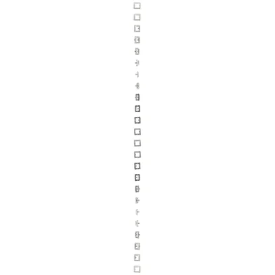 Adattatore per attrezzatura standard 45x45 mm. Montaggio alla scatola con artigli e viti, bianco