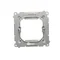 Adattatore per attrezzatura standard 45x45 mm. Montaggio alla scatola con artigli e viti, bianco